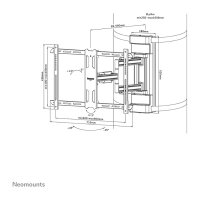 Select TV-Säulenhalterung voll beweglich 40-70 45KG Black Neomounts