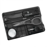 V-0.71 33.T3 Taschenmesser Swiss Card, schwarz transparent
