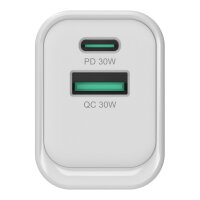 CONCEPTRONIC Ladegerät 2Port GaN USB-C/-A 33WPD3.0/PPS ws