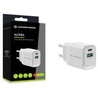 CONCEPTRONIC Ladegerät 2Port GaN USB-C/-A 33WPD3.0/PPS ws