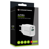 CONCEPTRONIC Ladegerät 2Port GaN USB-C/-A 33WPD3.0/PPS ws