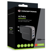 CONCEPTRONIC Ladegerät 3Port GaN 2xUSB-C/1xA...