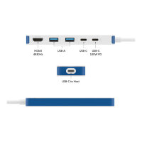 D TARGUS HyperDrive Flex 5 Port USB-C Hub Blue