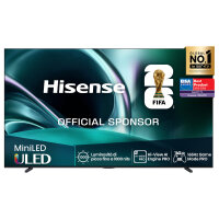 254,0cm/100" (3840x2160) Hisense 100U7NQ 16:9 Mini LED 144Hz HDMI USB WLAN Bluetooth HDR10+ Adaptive Speaker Black