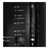 214cm/85" (3840x2160) Hisense 85E77Q 16:9 QLED 60Hz 3x HDMI 2x USB WLAN Triple-Tuner HDR10+ Dolby Vision Black