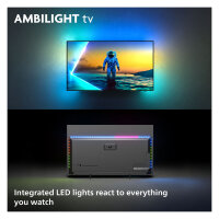 194cm/77" (3840x2160) Philips 77OLED810/12 16:9 OLED 144Hz 4x HDMI 2.1 2x USB LAN WLAN Ambilight Google TV HDR10+ Dolby Vision Black