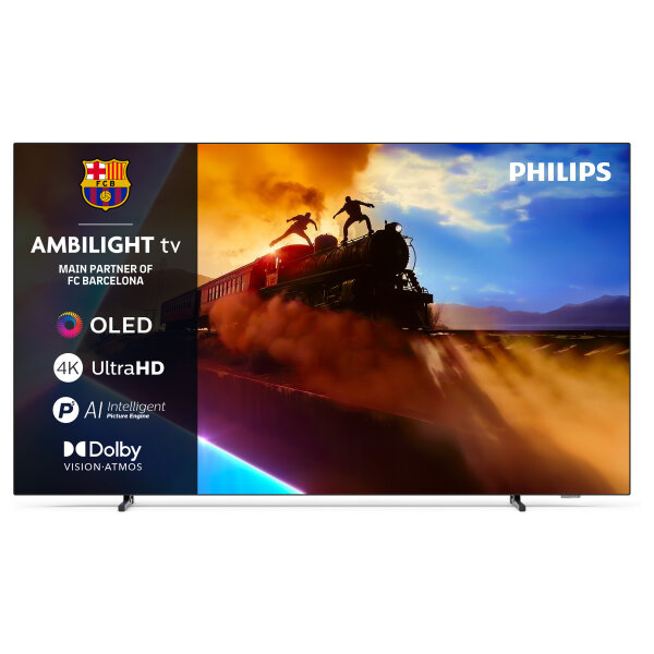 194cm/77" (3840x2160) Philips 77OLED760/12 16:9 OLED 120Hz 4x HDMI 2.1 3x USB 3-seitiges Ambilight P5 AI Engine Wi-Fi Bluetooth Anthracite Grey