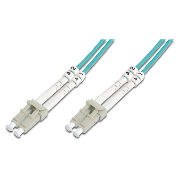 DIGITUS LWL Patchkabel LC -> LC 15.00m Multimode Duplex OM3
