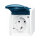 BUSCH JAEGER BJ 20EWN-53 Steckdose ocean IP44 grau/blaugrün
