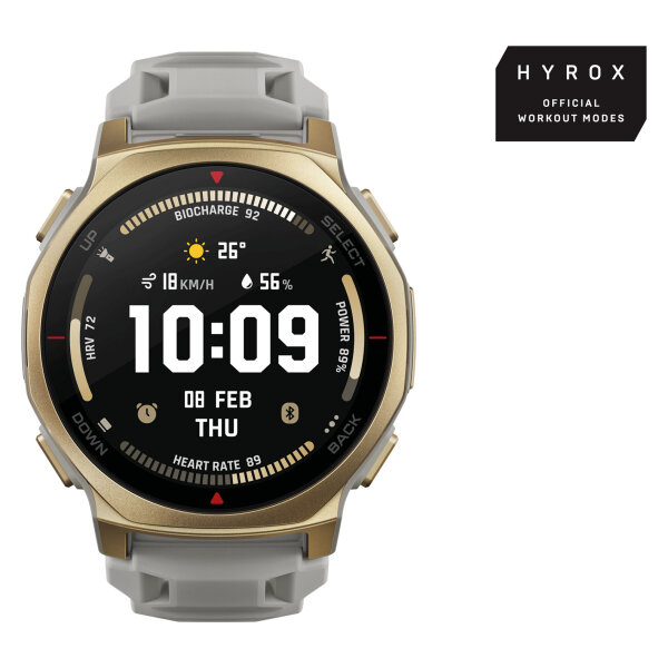 Amazfit T-Rex 3 Pro 44mm Arctic Gold Smartwatch HYROX-Modus