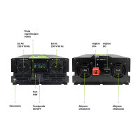 Green Cell KFZ Spannungswandler Power Inverter 12V > 230V 2000W/4000W Display