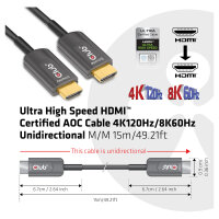 Club3D HDMI-Kabel A -> A 2.1 aktiv opt. 8K60Hz UHD 15 Meter retail