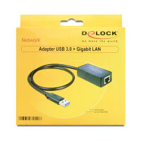 DeLock USB 3.0 > Gigabit LAN (ST-BU) Adapter Schwarz