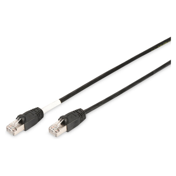 DIGITUS Patchkabel Cat6 S/FTP 2xRJ45 10.0m schwarz Outdoor