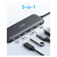 Anker USB-C Hub (5-in-1) 1 x 4K HDMI 2 x USB-A 1 x USB-C...