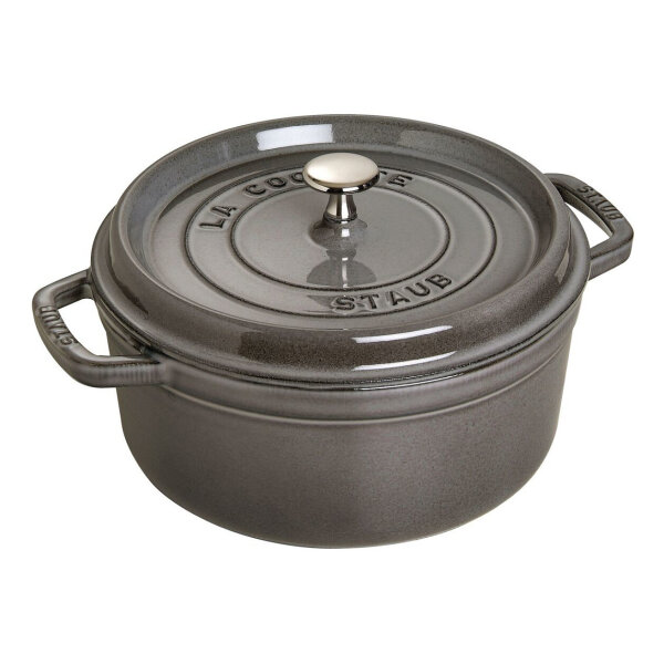 Staub La Cocotte 24cm rund Graphit-grau.Gusseisen