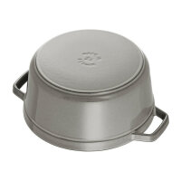 Staub La Cocotte 24cm rund Graphit-grau.Gusseisen