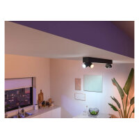 Philips Hue White & Color Amb. BT Centris Spot 4 flg. sw 4200lm & Dimmschalter
