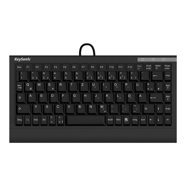 KeySonic TAS ACK-595C+ Corded (DE) MINI Tastatur SoftSkin sw