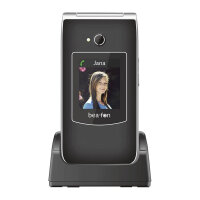 Beafon SL645 - 2G, Silver Line, Grotastenklapphandy, schwarz-silber