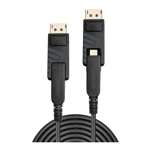 LINDY DisplayPort Fibre Optic Hybrid 1.4 Kabel 10m