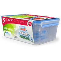 Emsa Frischhaltedose CLIP & CLOSE. 5er Set. 0.15-3.70...