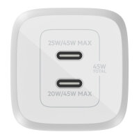 Belkin 45W Dual USB-C GaN Ladegerät Power Deliver,...