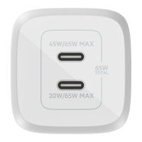 Belkin 65W Dual USB-C GaN Ladegerät mit Power Deliver und PPS