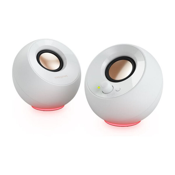 Creative Lautsprecher Pebble SE RGB Stereo. weiß