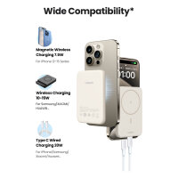 UGREEN 10000mAh Mini Powerbank Wireless 20W with MagSafe white