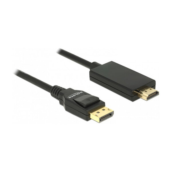 DELOCK Kabel Displayport 1.2 Stecker > High Speed HDMI-A Stecker Passiv 4K 5 m schwarz
