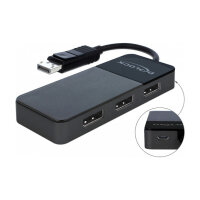 DELOCK DisplayPort 1.4 Splitter 1 x DisplayPort in > 3 x DisplayPort out