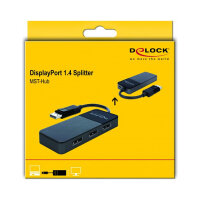 DELOCK DisplayPort 1.4 Splitter 1 x DisplayPort in > 3 x DisplayPort out