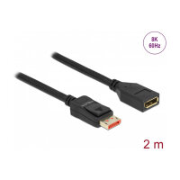 DELOCK DisplayPort Verlngerungskabel 8K 60 Hz 2 m