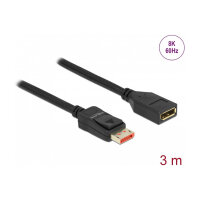 DELOCK DisplayPort Verlngerungskabel 8K 60 Hz 3 m