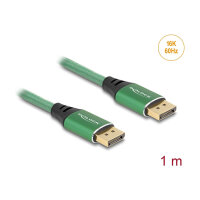DELOCK DisplayPort Kabel 16K 60 Hz 1m grun Metall