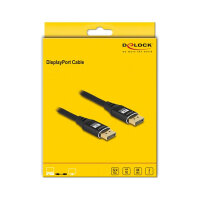 DELOCK DisplayPort Kabel 8K 60 Hz 2m schwarz Metall