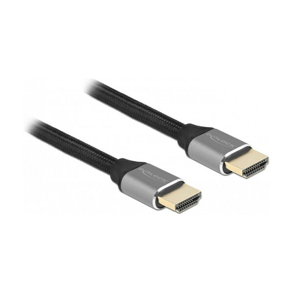 DELOCK Ultra High Speed HDMI Kabel 48 Gbps 8K 60Hz grau 1m zertifiziert