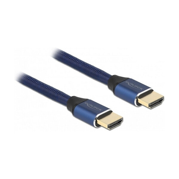 DELOCK Ultra High Speed HDMI Kabel 48 Gbps 8K 60Hz blau 1m zertifiziert