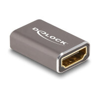 DELOCK HDMI Adapter Buchse zu Buchse 8K 60 Hz grau Metall