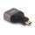 DELOCK HDMI Adapter Micro-D Stecker zu A Buchse 8K 60 Hz grau Metall