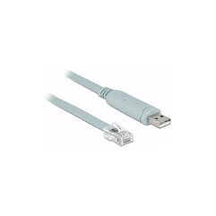 DELOCK Adapter USB2.0/A St > Seriell RS232 RJ45 St 1.0m grau