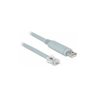 DELOCK Adapter USB2.0/A St > Seriell RS232 RJ45 St 1.0m grau