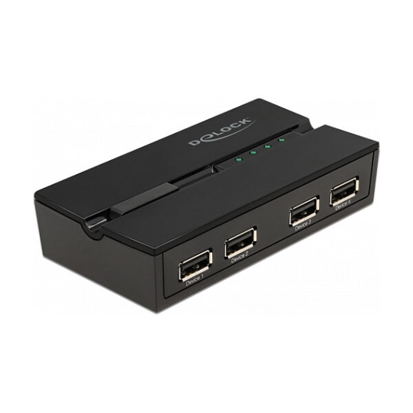 DELOCK USB 2.0 Switch fr 4 PC an 4 Gerte