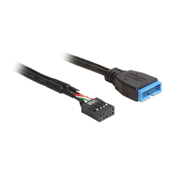 DELOCK Kabel USB 2.0 Pin Header Buchse > USB 3.0 Pin Header Stecker 60cm