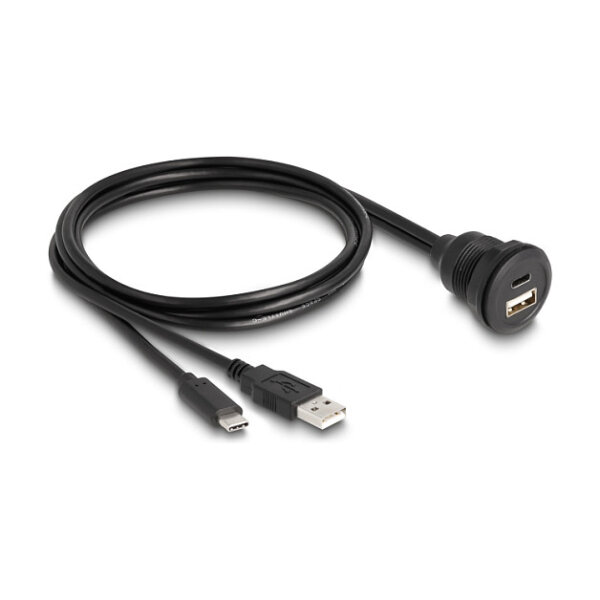 DELOCK USB 2.0 Kabel USB Typ-A Stecker und USB Type-C St 1m