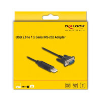 DELOCK Adapterkabel USB 2.0 Typ-A St zu 1 x Seriell 50cm