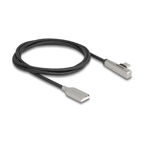 DELOCK USB 2.0 Kabel Typ-A St. zu USB Type-C St. 60 W 1 m