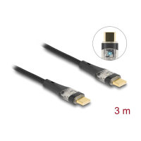 DELOCK USB 2.0 Typ-C St. zu St. transparent PD 3.0 100 W 3 m