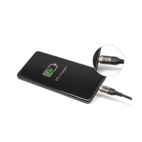 DELOCK USB 2.0 Daten- und Schnellladekabel USB Type-C Stecker zu Stecker PD 3.0 100 W mit Leistungsanzeige transparent 2m